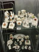 Approximately 35 pieces of crested china.