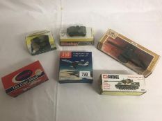 A quantity of boxed military vehicles etc by Dinky, Corgi etc.