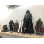 5 Star Wars large figures & big figs plus a Darth Vader head.