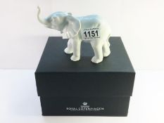 A boxed Copenhagen elephant.