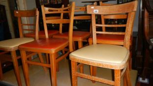 6 assorted kitchen chairs.