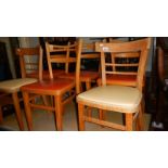 6 assorted kitchen chairs.