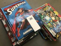 A collection of Superman comics etc.