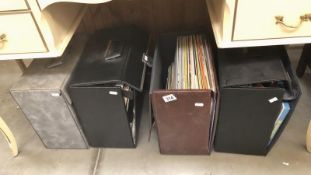 4 cases of LP records.