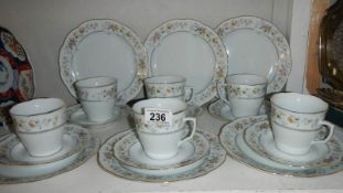 An 18 piece china tea set.