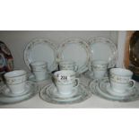 An 18 piece china tea set.