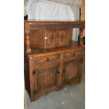 An oak court cupboard.