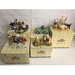 5 boxed Rupert by Royal Doulton figures including The Imp of Spring (No.