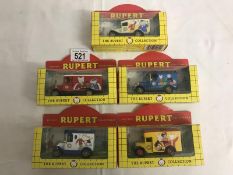 5 boxed die-cast Lledo models from the Rupert collection.