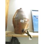 A stoneware barrel.