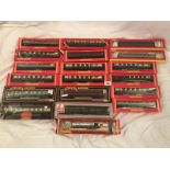 19 assorted Hornby Lima mainline coaches.