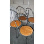 4 metal chairs.