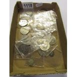 A quantity of world and commonwealth coins including some pre 1920 and pre 1947 coins,