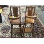 2 children's toy high chairs.