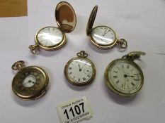 2 full hunter pocket watches,