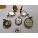 2 full hunter pocket watches,