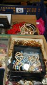 A large quantity of costume jewellery.