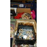 A large quantity of costume jewellery.