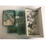 A quantity of unboxed Dinky aircraft including empire flying boat etc.