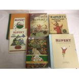4 Rupert facsimile annuals 1937-1940 & other Rupert books including Rupert A Collection of