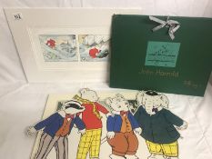 A good collection of Rupert bear mounted art work and prints including Bestall illustration and