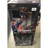 2 boxed Kotobukiya Batman V Superman models.