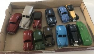 12 repainted 1950's Dinky toys including 2 post war models.