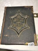 A 19th century family bible.