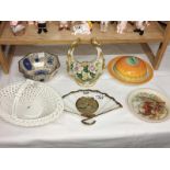 6 items of china including butter dish.