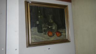 A still life oil on canvas.