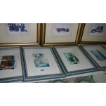 A set of 8 framed and glazed transport prints.