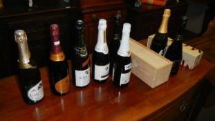10 bottles of wine including German Pieroth Rotgold red wine, French Louis Vallot Vin Mousseux.