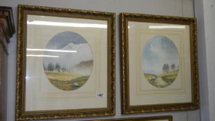 2 framed and glazed rural/pastoral/mountain pictures by Ian Anthony Gillibrand.