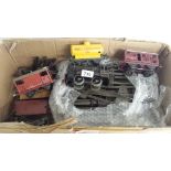 A Hornby '0' gauge clockwork train set.