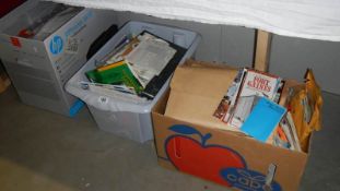 3 boxes of magazines, ephemera etc.