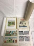 An interesting collection of original Rupert artwork, endpapers & unmounted prints etc.