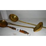 3 brass ladles.