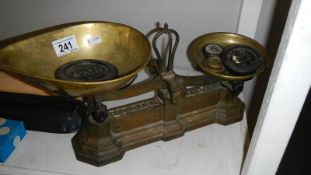 A set of scales and weights.