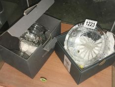 2 boxed Waterford crystal bowls.