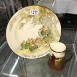 A Royal Doulton plate and jug.