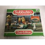 A boxed Subbuteo Club Edition football game.