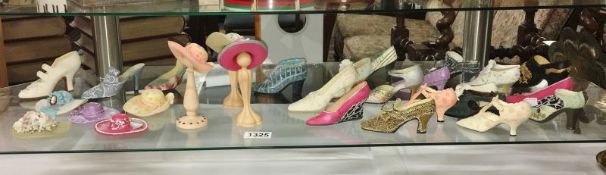 A quantity of shoe and hat ornaments.