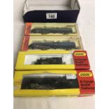 4 Hornby Minitrix n Gauge model steam locomotives - LNER A4 Sir Nigel Gresley, BR A4 Mallard,