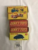 Boxed Dinky 415, 231, 167, 182 in original boxes, 181 in repro box.