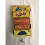 Boxed Dinky 415, 231, 167, 182 in original boxes, 181 in repro box.