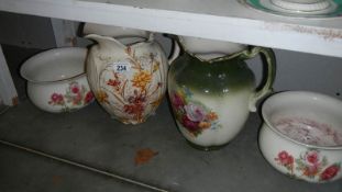 2 large jugs and 2 chamber pots.