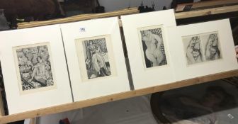 4 life drawing prints by Mattise,