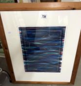 A framed & glazed abstract lithograph 'Requiescence 3' by Anita Ford.