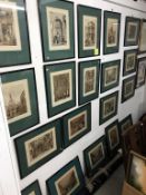 19 A framed & glazed architectural engravings