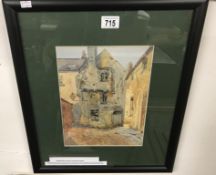 A framed & glazed original watercolour 'old merchants house' signed Evelyn Fountain 1903. Image 22.